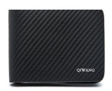 Qiwang Genuine Black Leather Wallet - BayNavy,  - Sunglasses, BayNavy - BayNavy