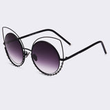 Embellished Oval Cat Eye Sunglasses - BayNavy, Sunglasses - Sunglasses, BayNavy - BayNavy