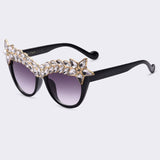 Crystal Diamond Cat Eye Sunglasses - BayNavy, Sunglasses - Sunglasses, BayNavy - BayNavy