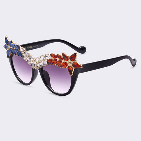 Crystal Diamond Cat Eye Sunglasses - BayNavy, Sunglasses - Sunglasses, BayNavy - BayNavy